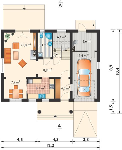Parter projektu Ślężan Energo - murowana - beton komórkowy
