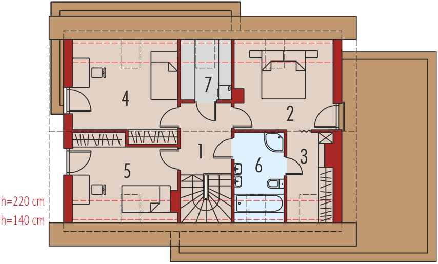 Poddasze projektu Patryk G1 multi-comfort