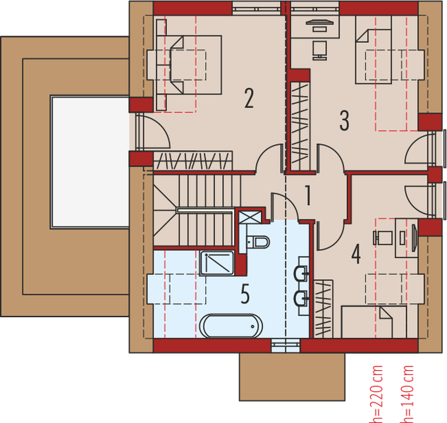 Poddasze projektu Pedro II G1 energo