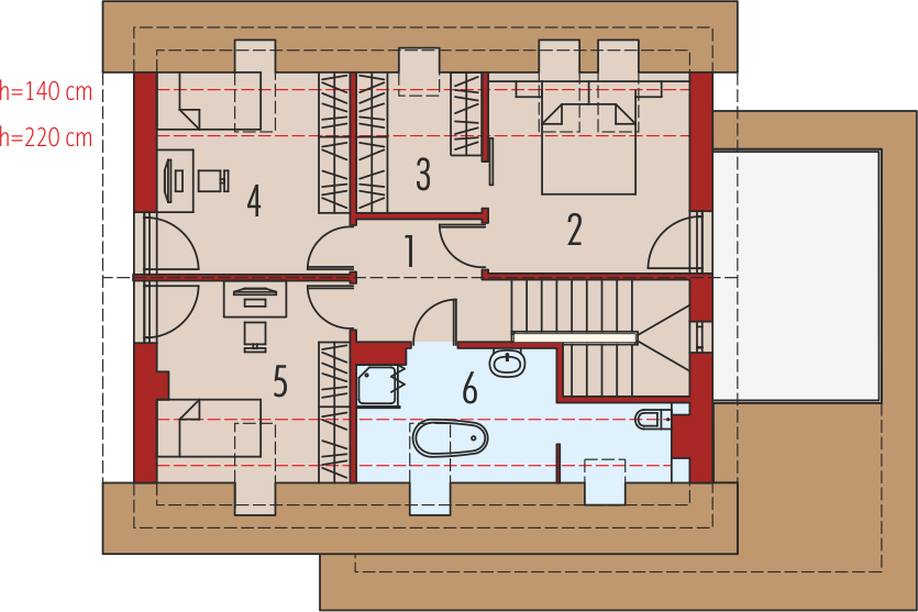 Poddasze projektu Santiago II G1 energo
