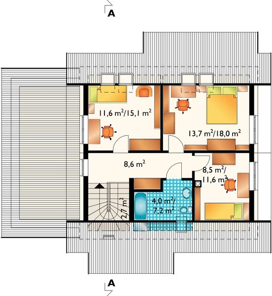 Poddasze projektu Chaber Eko - murowana – silikaty