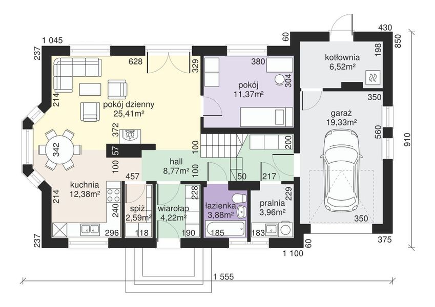 Parter projektu Dom przy Modrzewiowej 3
