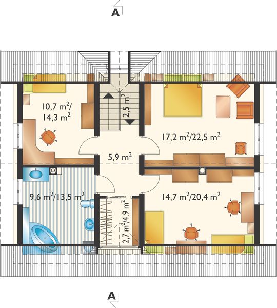 Poddasze projektu Krzemyk Eko - murowana - silikaty