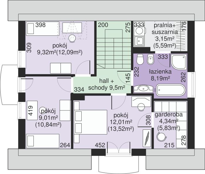 Poddasze projektu Dom przy Alabastrowej 23