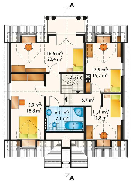 Poddasze projektu Oksza - murowana – silikaty