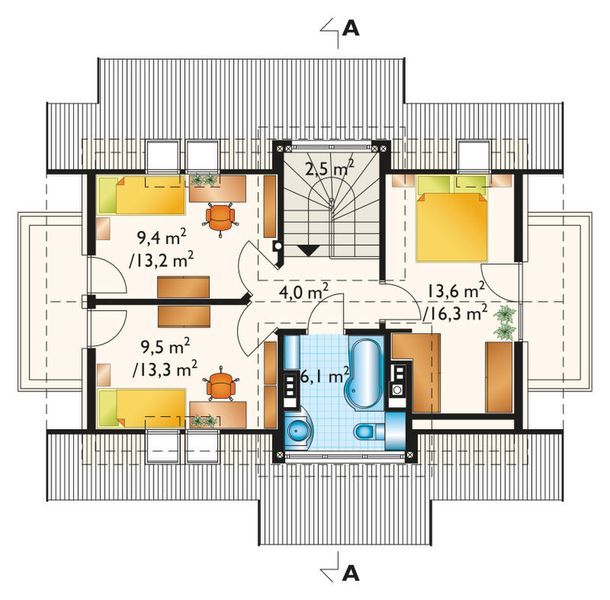 Poddasze projektu Ruta - murowana – silikaty