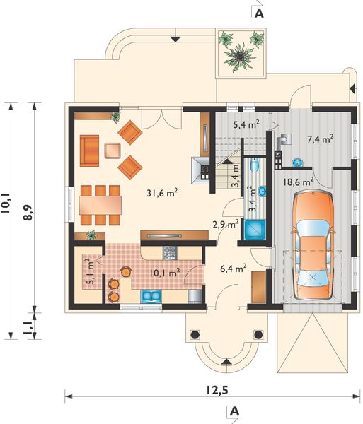 Parter projektu Skarbek Karo - murowana – beton komórkowy