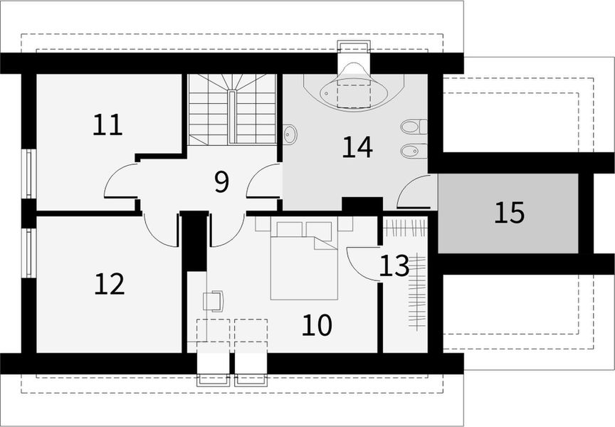 Poddasze projektu Elegant