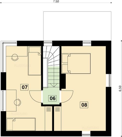 Piętro 1 projektu NF40-OO-40-20-V3