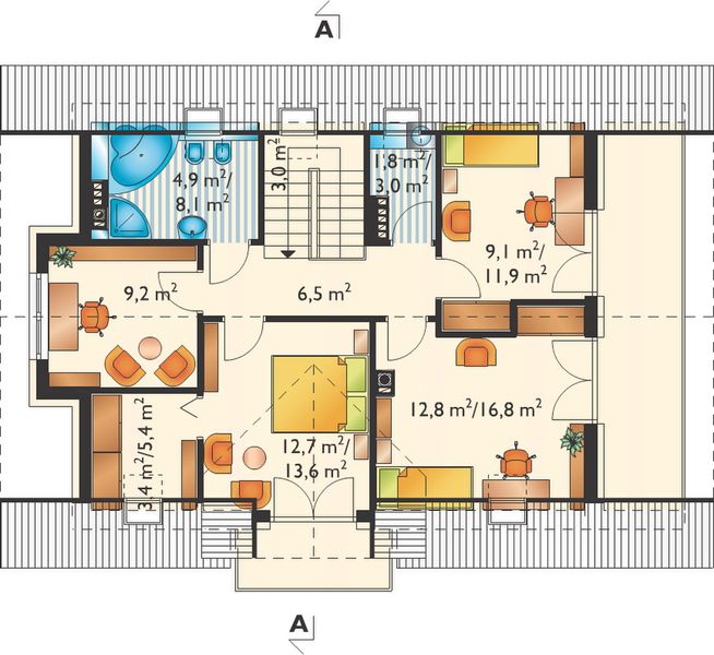 Poddasze projektu Widokówka Stok (1237)