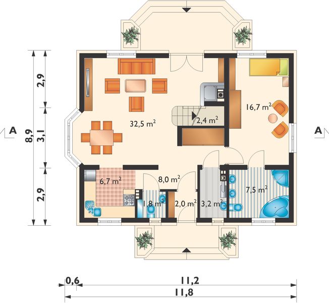 Parter projektu Zora - murowana – beton komórkowy