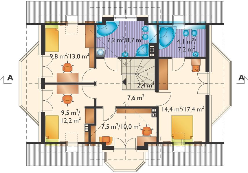 Poddasze projektu Zora - murowana – beton komórkowy