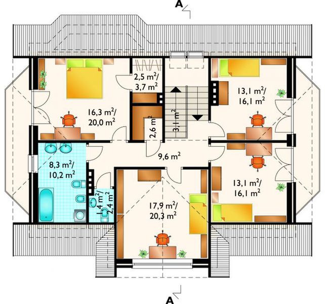 Poddasze projektu Ostrów - murowana – beton komórkowy