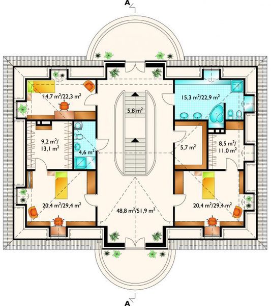 Poddasze projektu Pałacyk - murowana – ceramika