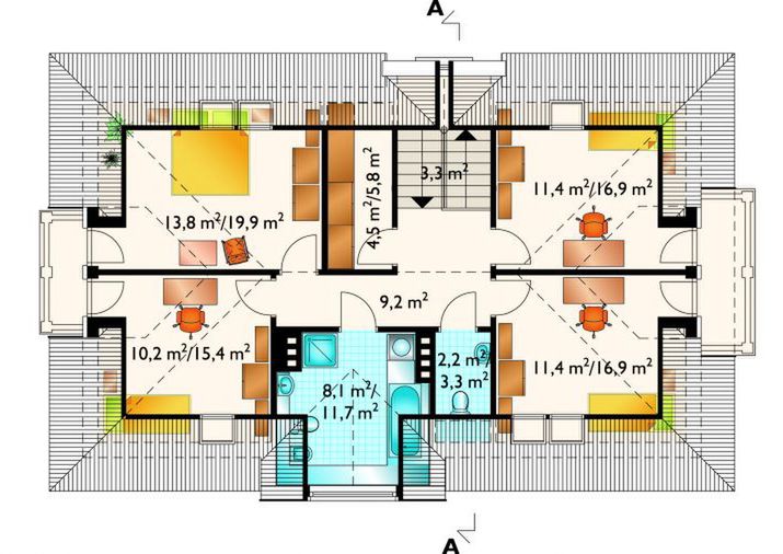 Poddasze projektu Pankracy - murowana – ceramika