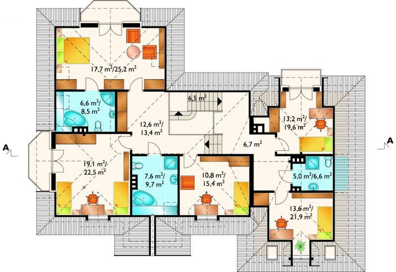 Poddasze projektu Piast - murowana – ceramika