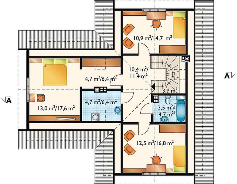 Poddasze projektu Izabela - szkielet drewniany prefabryk.