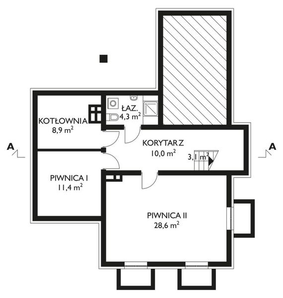 Piwnica projektu Rosomak - murowana – ceramika