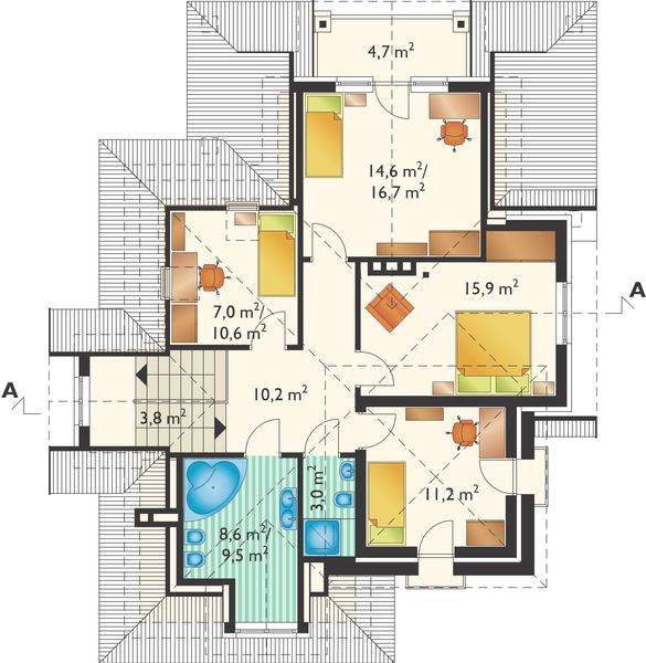 Poddasze projektu Orle Gniazdo (528)