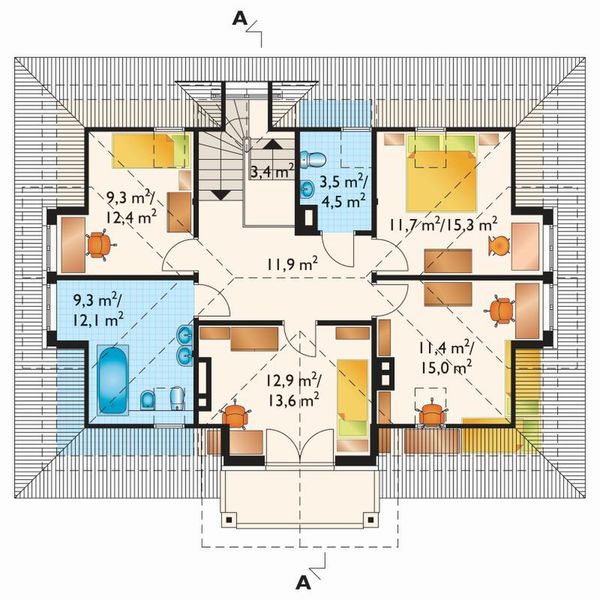 Poddasze projektu Kurdesz - murowana – ceramika