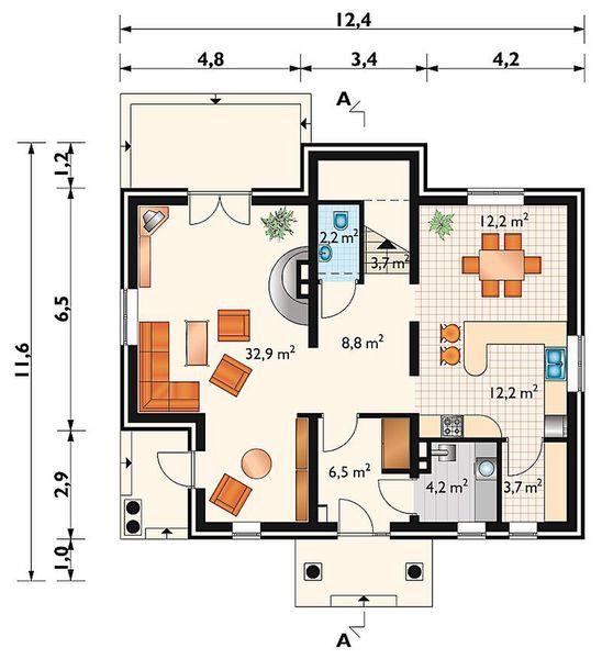 Parter projektu Adonis - murowana - ceramika