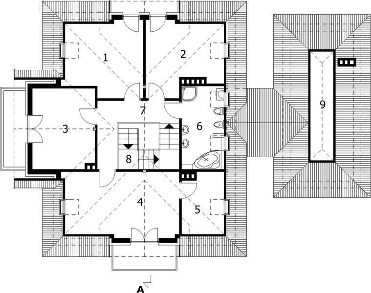 Poddasze projektu Eskulap - murowana – ceramika