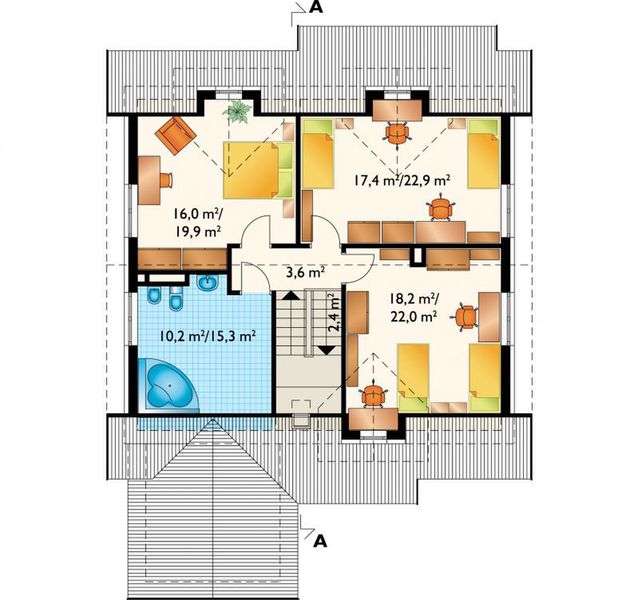 Poddasze projektu Faustyn - murowana – ceramika