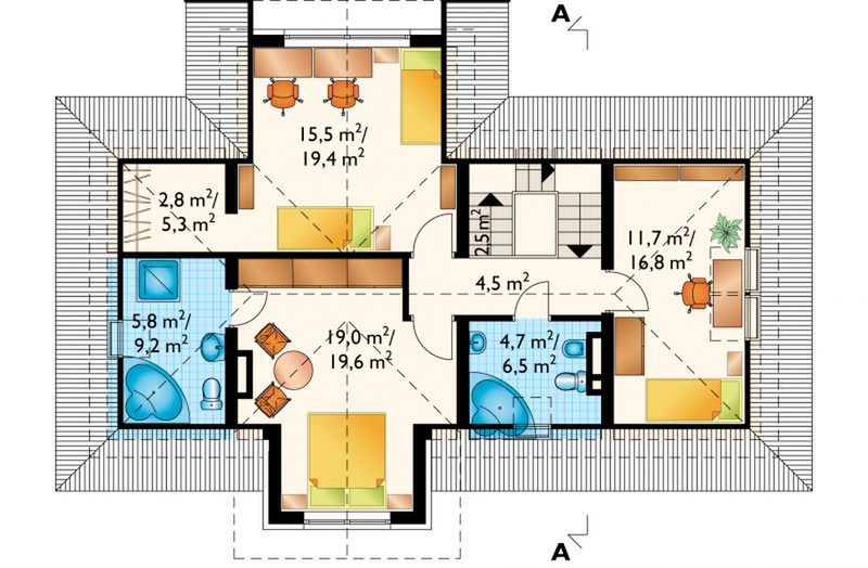 Poddasze projektu Wit - murowana – ceramika