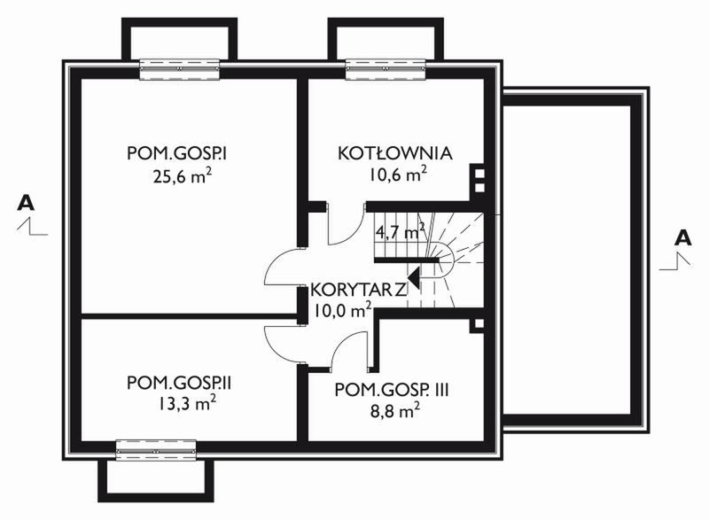 Piwnica projektu Krokus-2 - murowana – ceramika