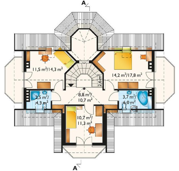 Poddasze projektu Kornelia - murowana – ceramika