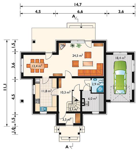 Parter projektu Agat - murowana – beton komórkowy