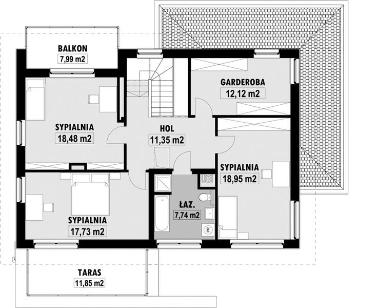 Piętro 1 projektu E-122