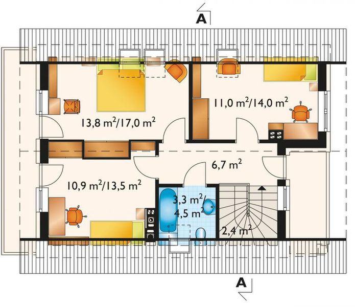 Poddasze projektu Koral (1200)
