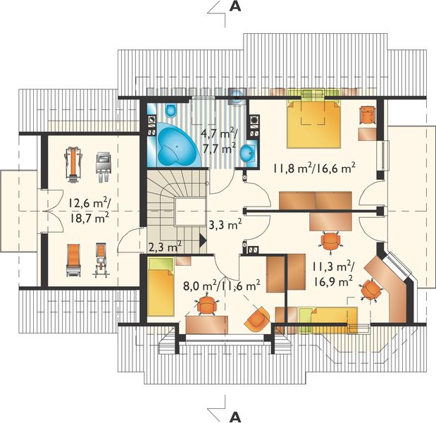 Poddasze projektu Majka Rex (1000)