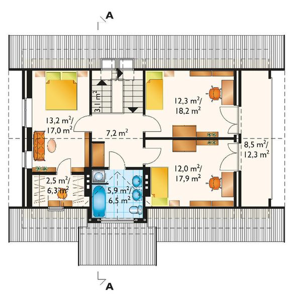 Poddasze projektu Orion - murowana – ceramika