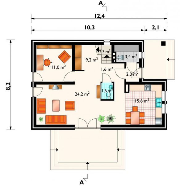 Parter projektu Wacek - murowana – beton komórkowy