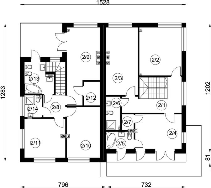 Piętro 1 projektu B-55