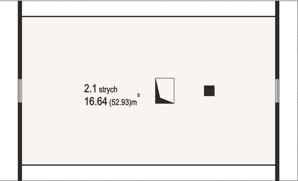 Poddasze projektu Budynek gospodarczy mazurski 2 gpm 2