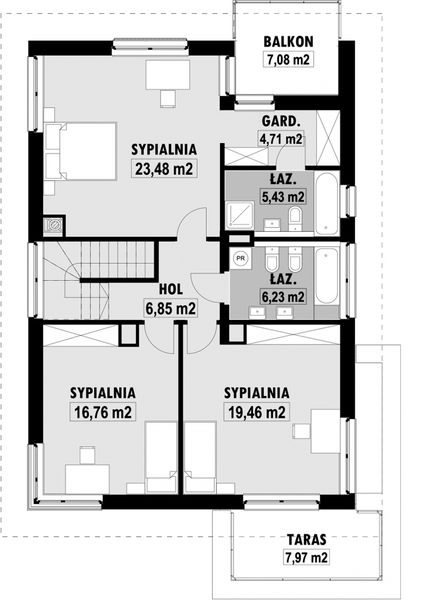Piętro 1 projektu E-139