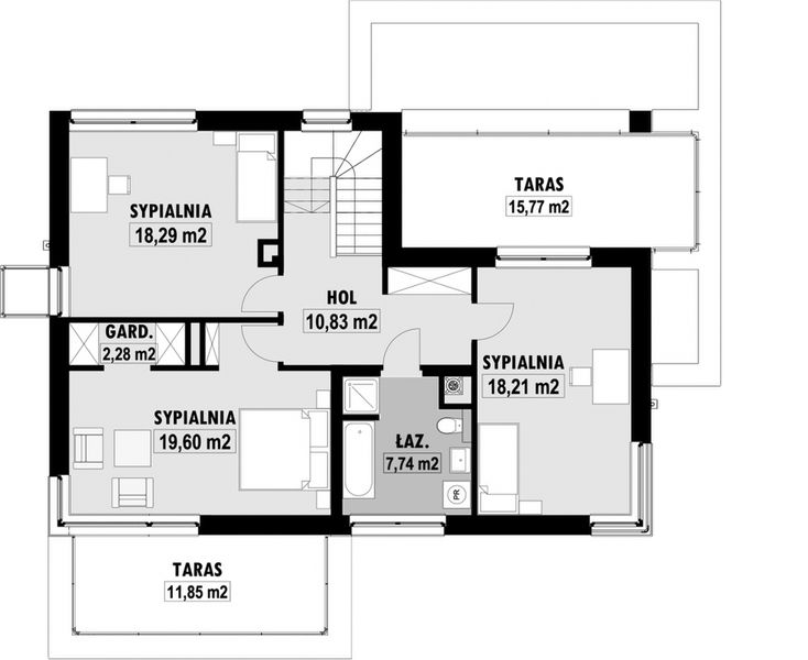 Piętro 1 projektu E-138