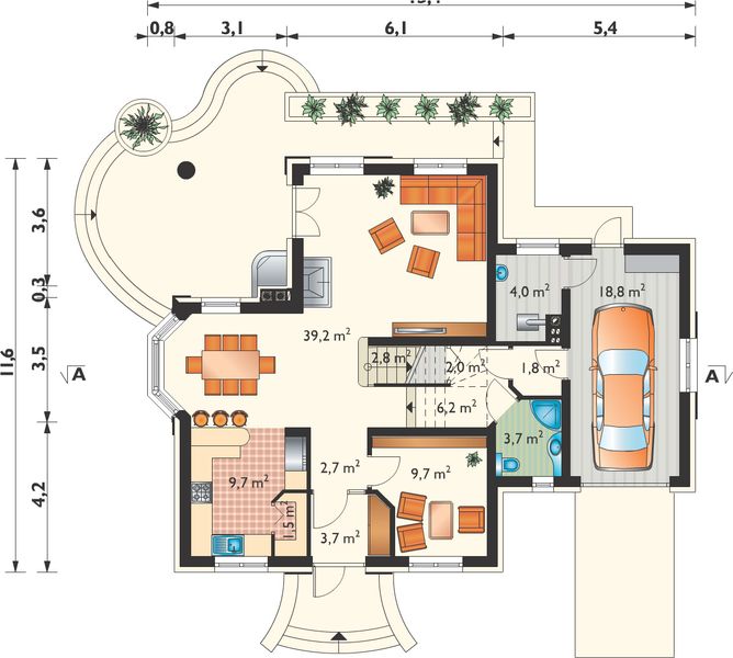 Parter projektu Hektor - murowana – beton komórkowy