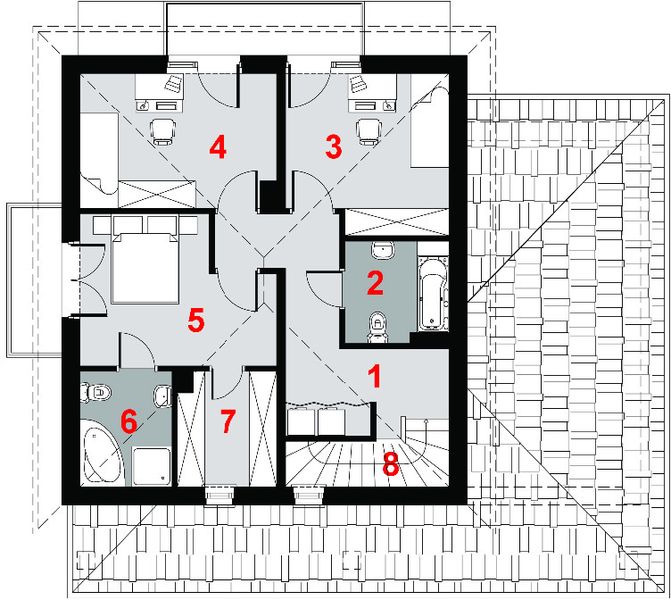 Piętro 1 projektu D156C