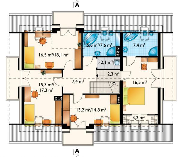 Poddasze projektu Axel - murowana – keramzyt