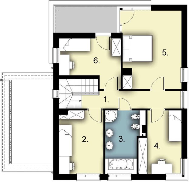 Piętro 1 projektu D118A