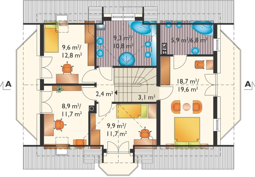 Poddasze projektu Zofia Mini Eko (1395)