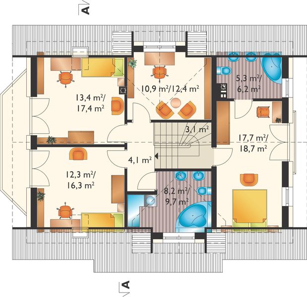 Poddasze projektu Zoja Lux Eko (1398)