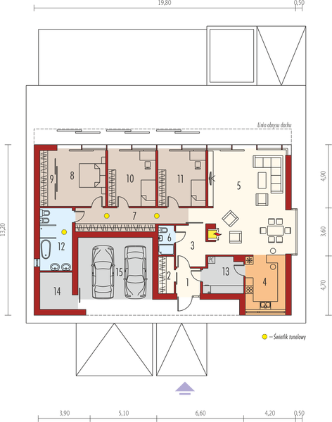 Parter projektu EX 7 (z wiatą) multi-comfort