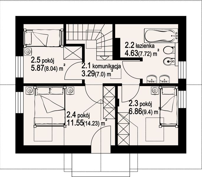 Poddasze projektu Grabów