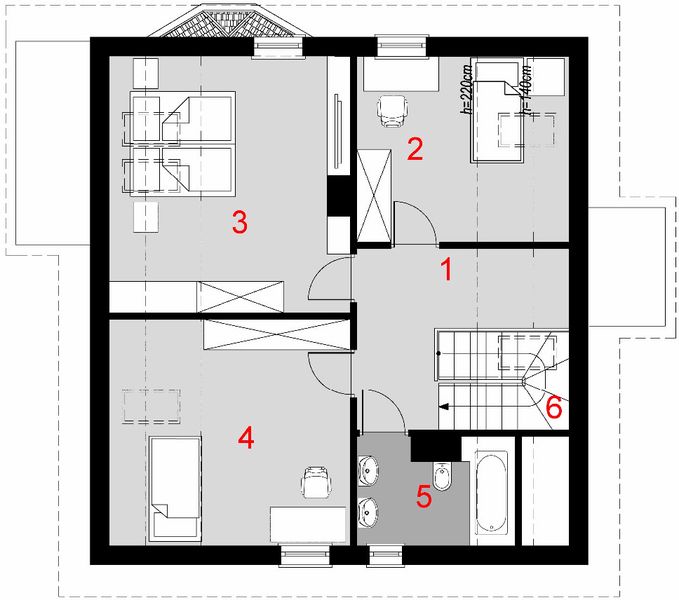 Poddasze projektu D03 - Eluńka
