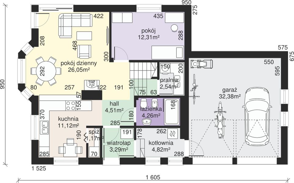 Parter projektu Dom przy Cyprysowej 38